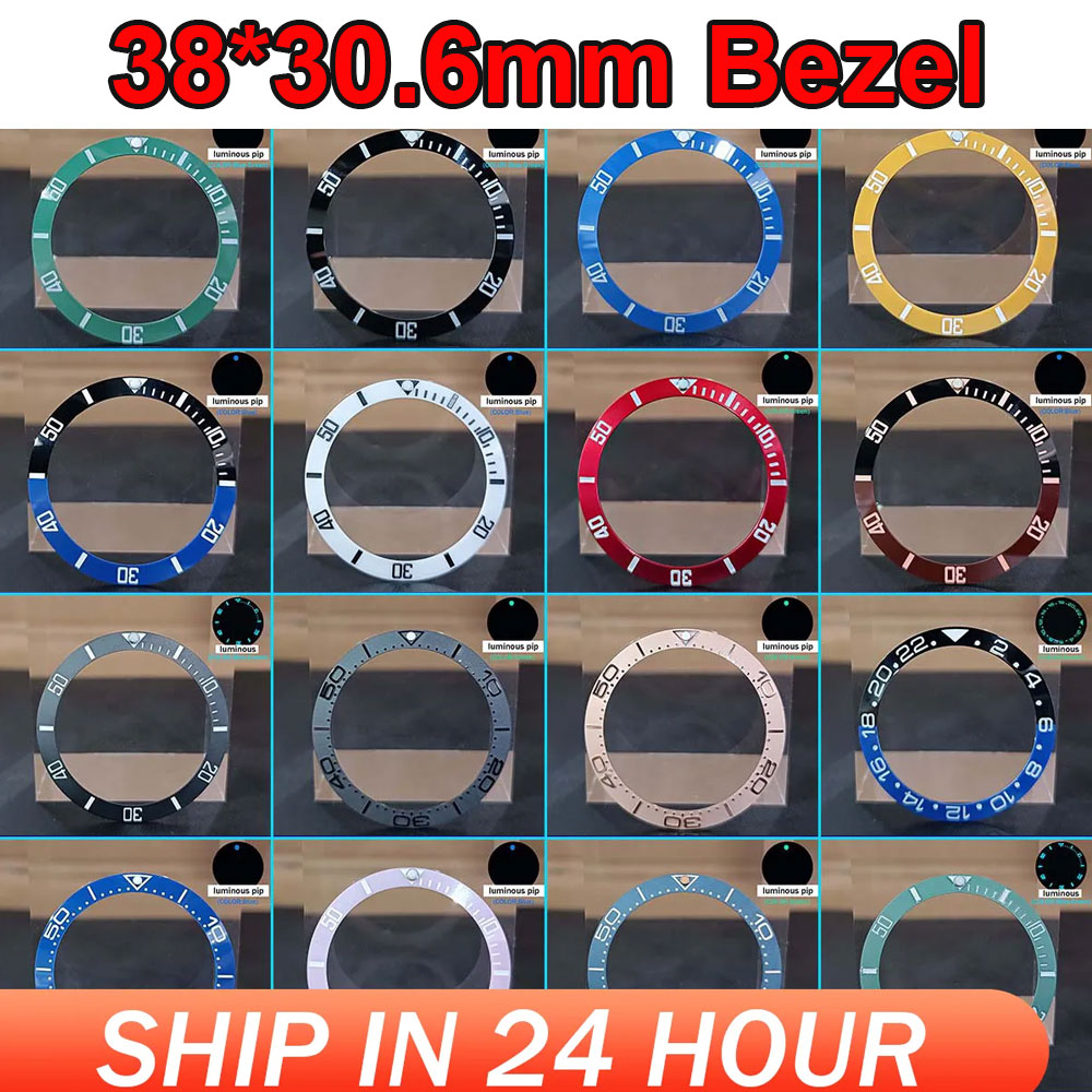 Watch Bezel Insert - 경사진 38mm*30.6mm 세라믹 베젤 GMT 및