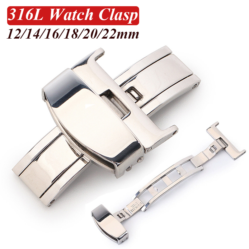 Replacement Watch Bracelet - 316L 스테인레스 스틸 나비 버클 시계