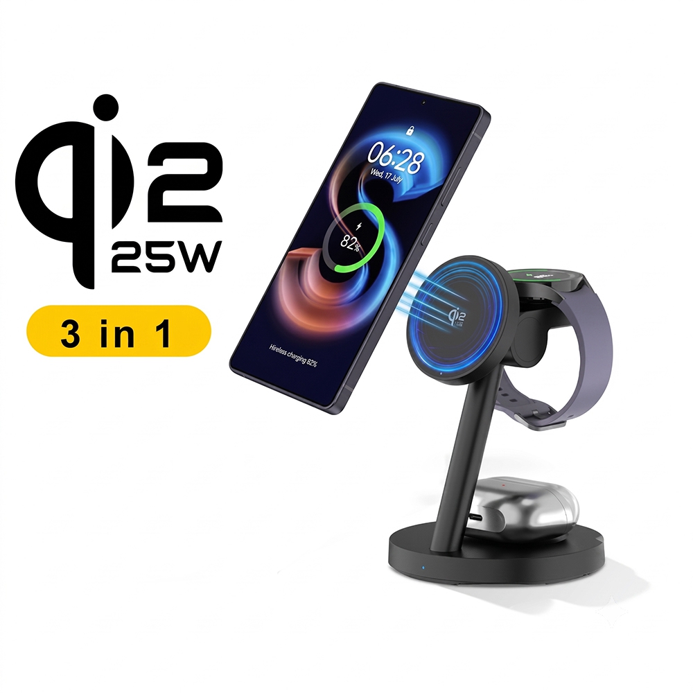 Smartwatch Watches For Iphone - 3in1 Qi2.2 25W 고속 무선 충전