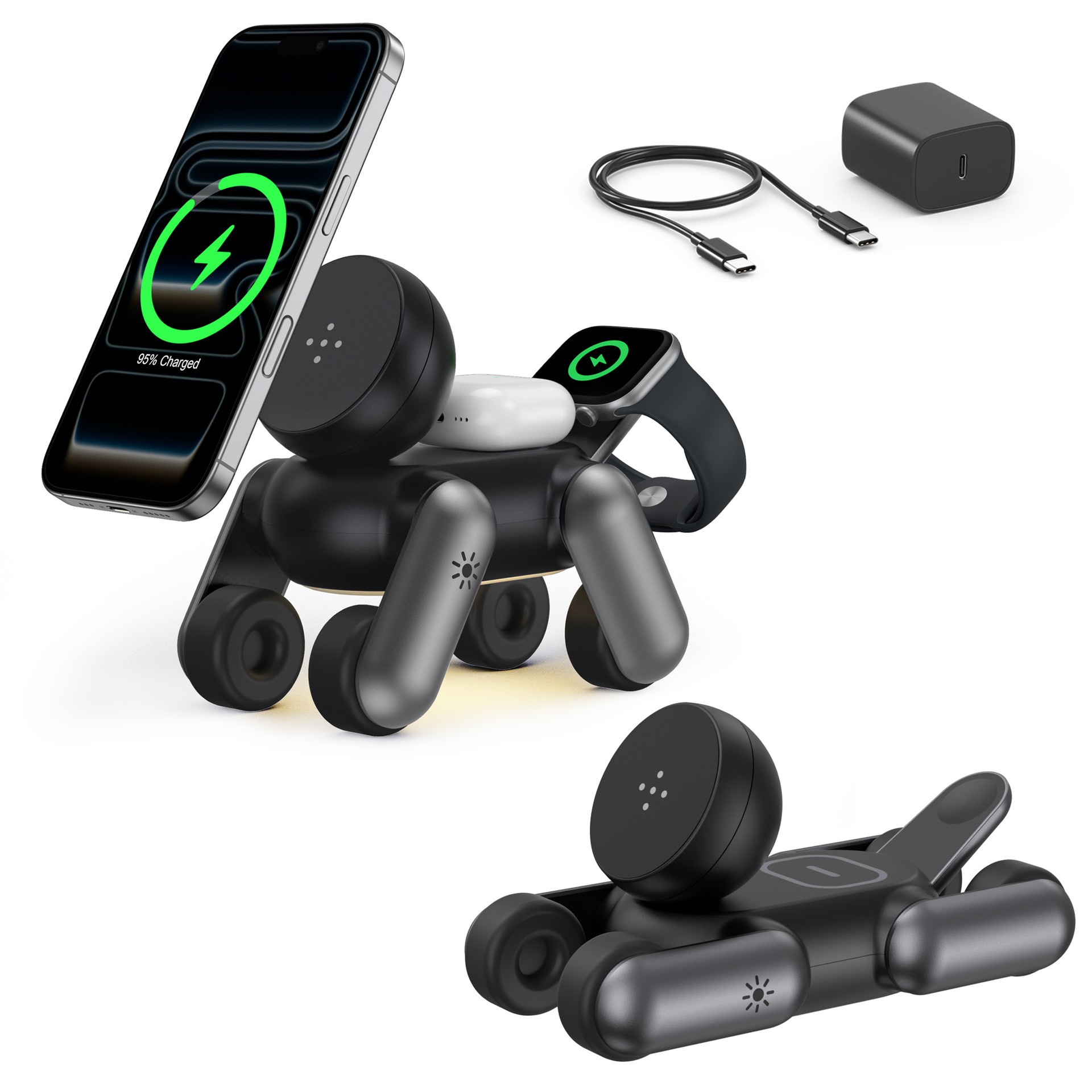 Smartwatch Phone Watches - 3-in-1 마그네틱 무선 충전기 휴대용 맥세이프