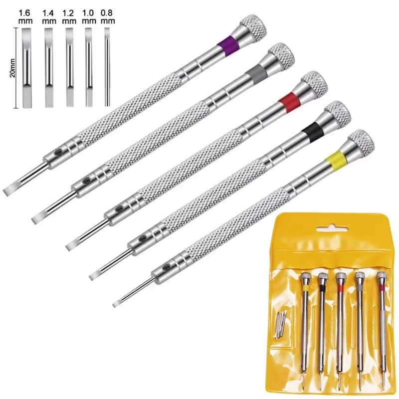 Watchmaker Screwdriver - 시계 수리용 0.8-1.6mm 스틸 스크루드라이버, 휴대용