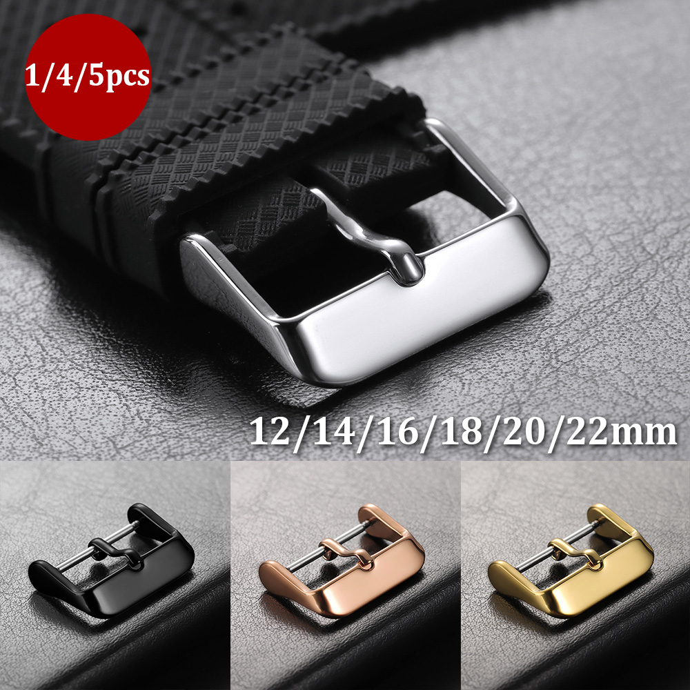 Replacement Watch Bracelet - 1/4/5pcs 광택 처리된 시계줄 버클 스테인레스
