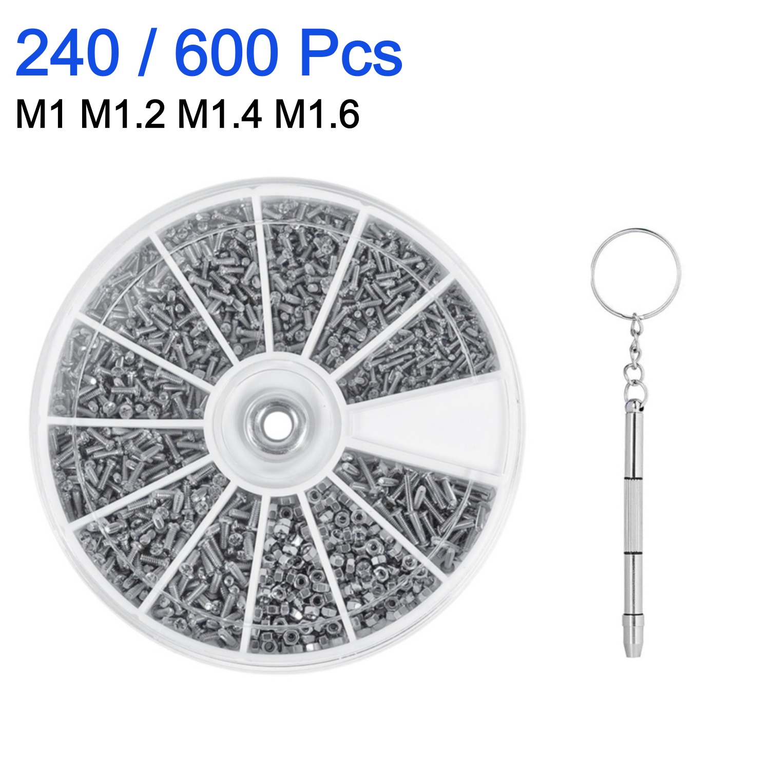 Watchmaker Screwdriver - 240/600Pcs 소형 나사 너트 드라이버 세트,