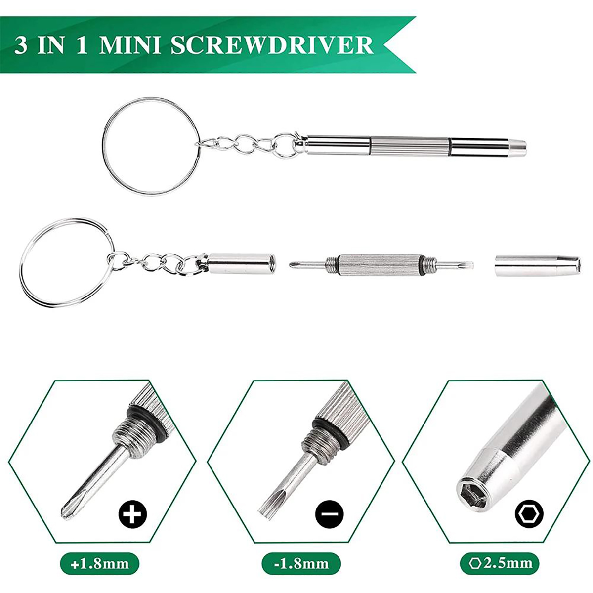 Watchmaker Screwdriver - 1/2/10pcs 미니 3 in1 스크루 드라이버