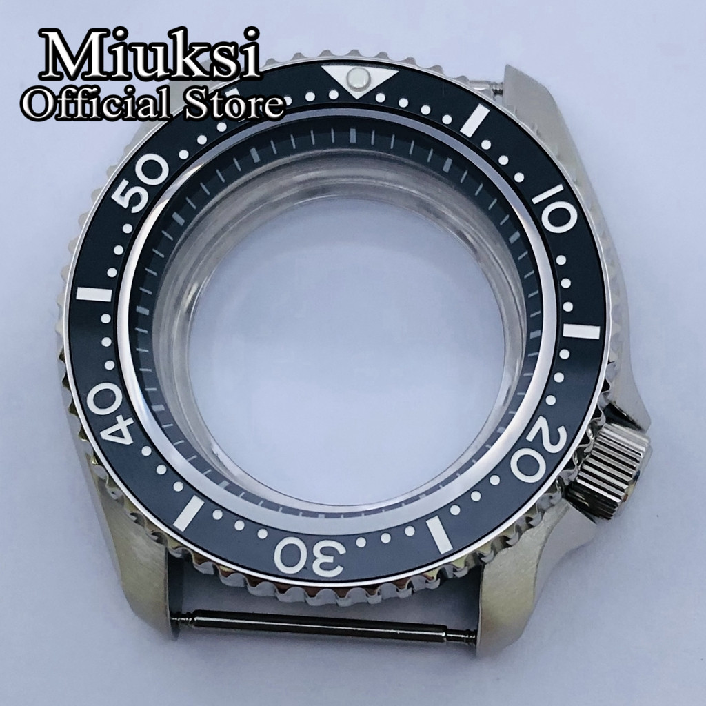 Watch Bezel Insert - Miuksi 42mm 실버 무균 시계 케이스