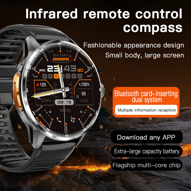 Smartwatch Health Watches - H100 스마트워치 1.8인치 AMOLED 대형 화면