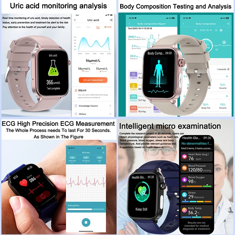 2025년 신제품 XIAOM1 ECG+PPG 혈중 지방 - Smartwatch Health Watches 리뷰 및 가격