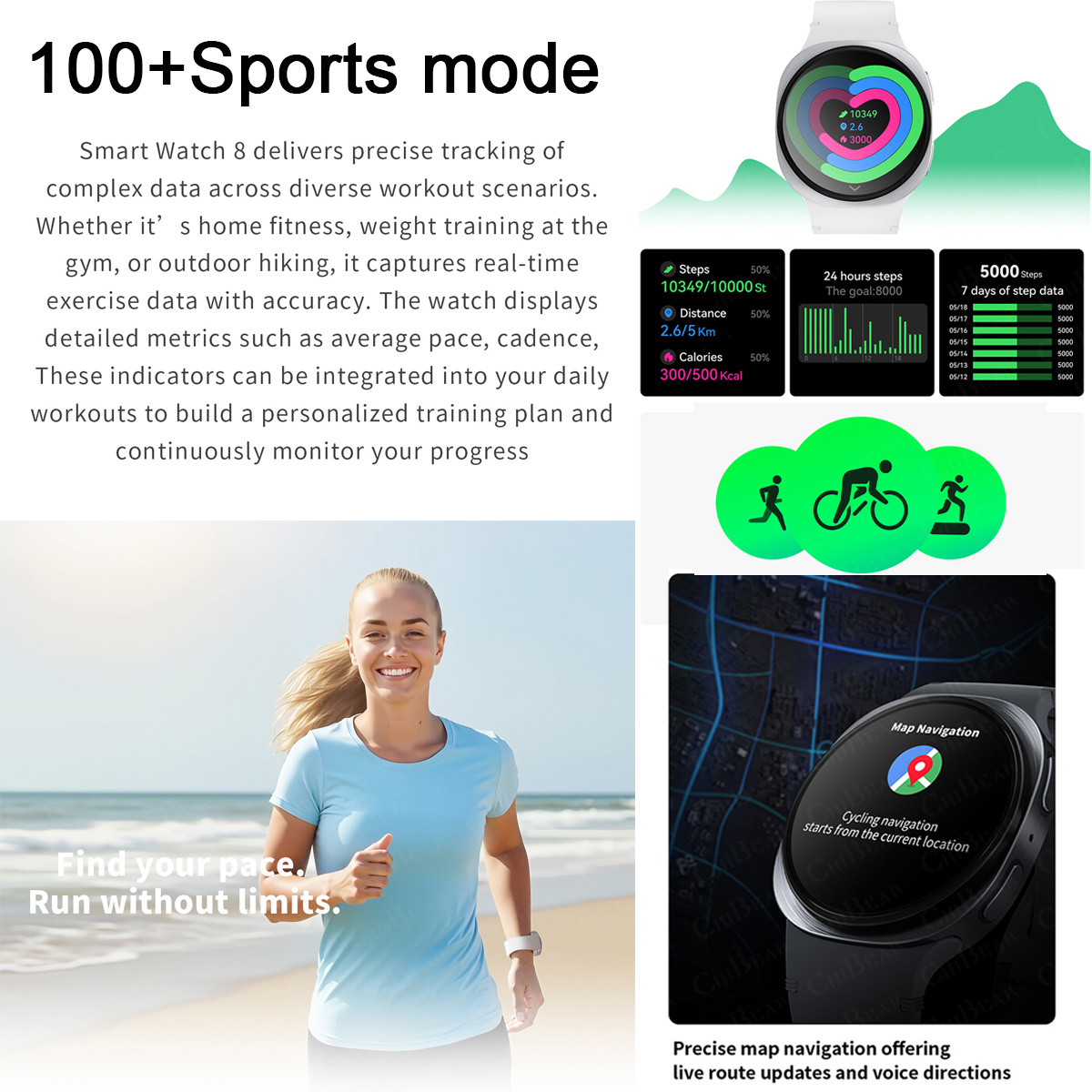 2026년 신형 시계 8 미니 GPS 트랙 스마트워치  - Smartwatch Health Watches 리뷰 및 가격