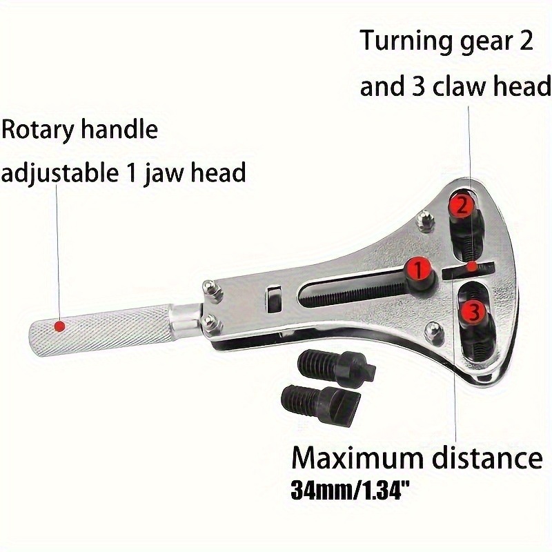 1Pc 시계 뒷면 커버 오프너 18비트 조정 가능한 방 - Watchmaker Screwdriver 리뷰 및 가격