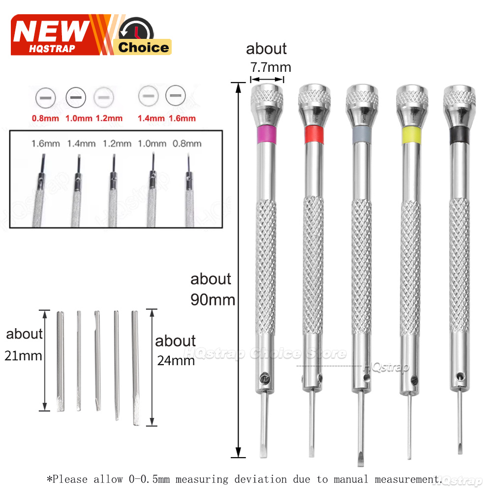새로운 5개/세트 0.8-1.6mm 스틸 스크류드라이버 - Watchmaker Screwdriver 리뷰 및 가격