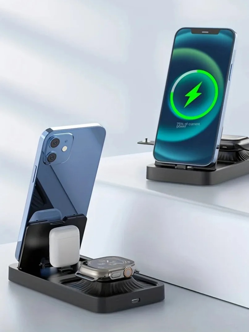 3 in 1 무선 충전 스탠드 다중 안전 보호 15W  - Smartwatch Watches For Iphone 리뷰 및 가격