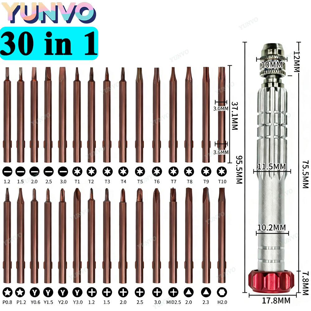 30 in 1 자기식 정밀 드라이버 세트, S2 스틸  - Watchmaker Screwdriver 리뷰 및 가격