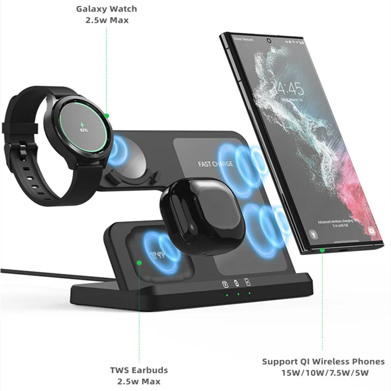삼성 갤럭시 워치, 버즈, 휴대폰용 3 in 1 충전기 - Smartwatch Phone Watches 리뷰 및 가격