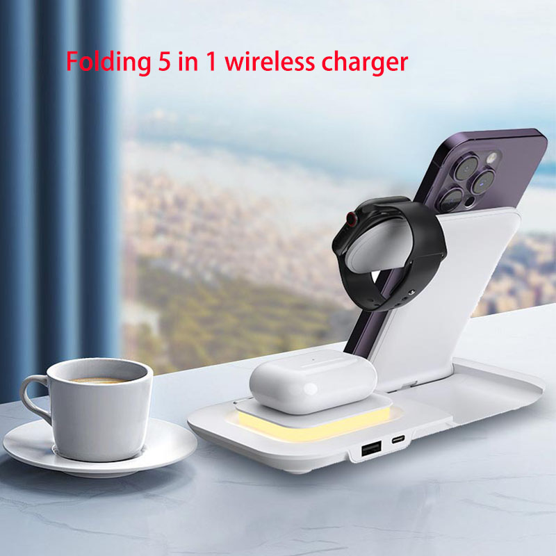 핫 3 in 1 접이식 무선 휴대폰 충전 스테이션 20 - Smartwatch Watches For Iphone 리뷰 및 가격