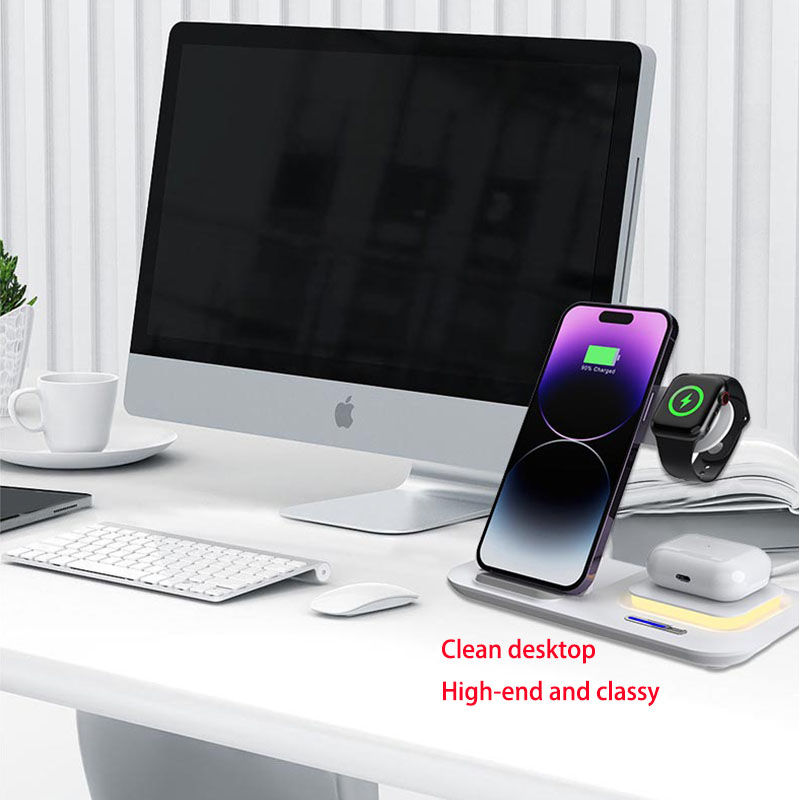 핫 3 in 1 접이식 무선 휴대폰 충전 스테이션 20 - Smartwatch Watches For Iphone 리뷰 및 가격