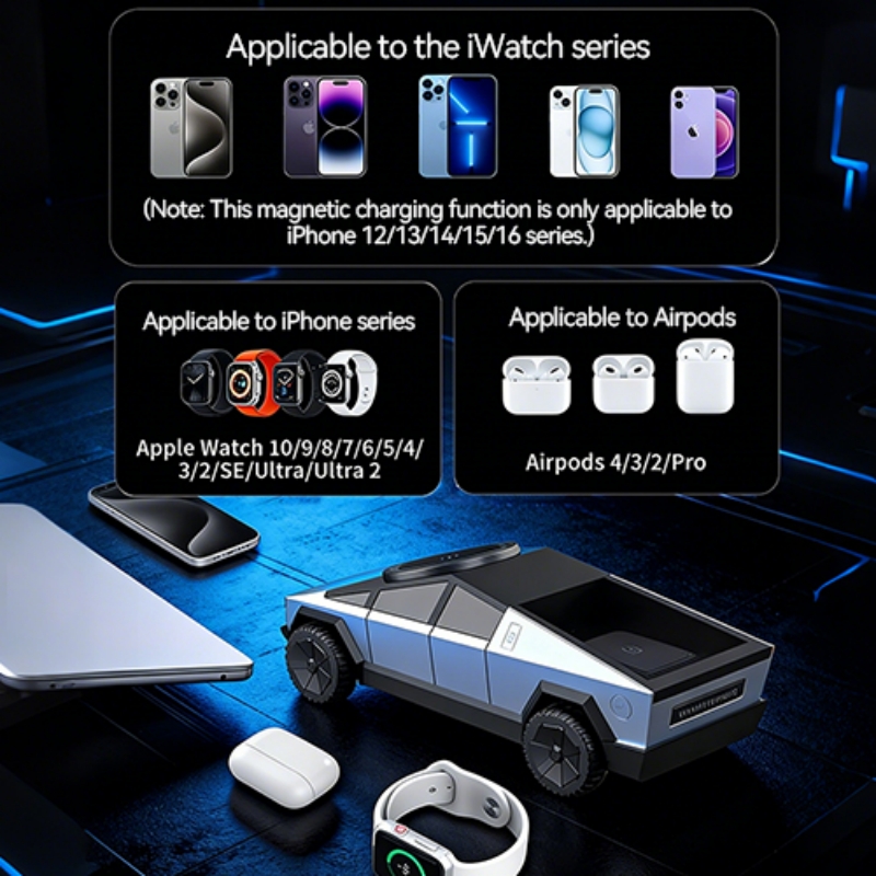 데스크탑 스탠드 3-in-1 사이버독 무선 충전 스테이 - Smartwatch Phone Watches 리뷰 및 가격