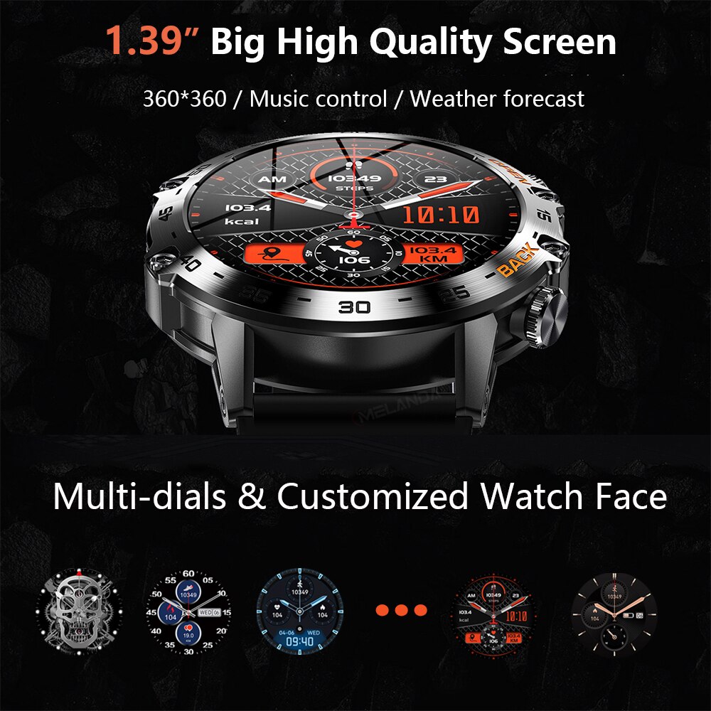 MEVADEN 스틸 1.39인치 남성용 고급 스마트워치 - Smartwatch Health Watches 리뷰 및 가격