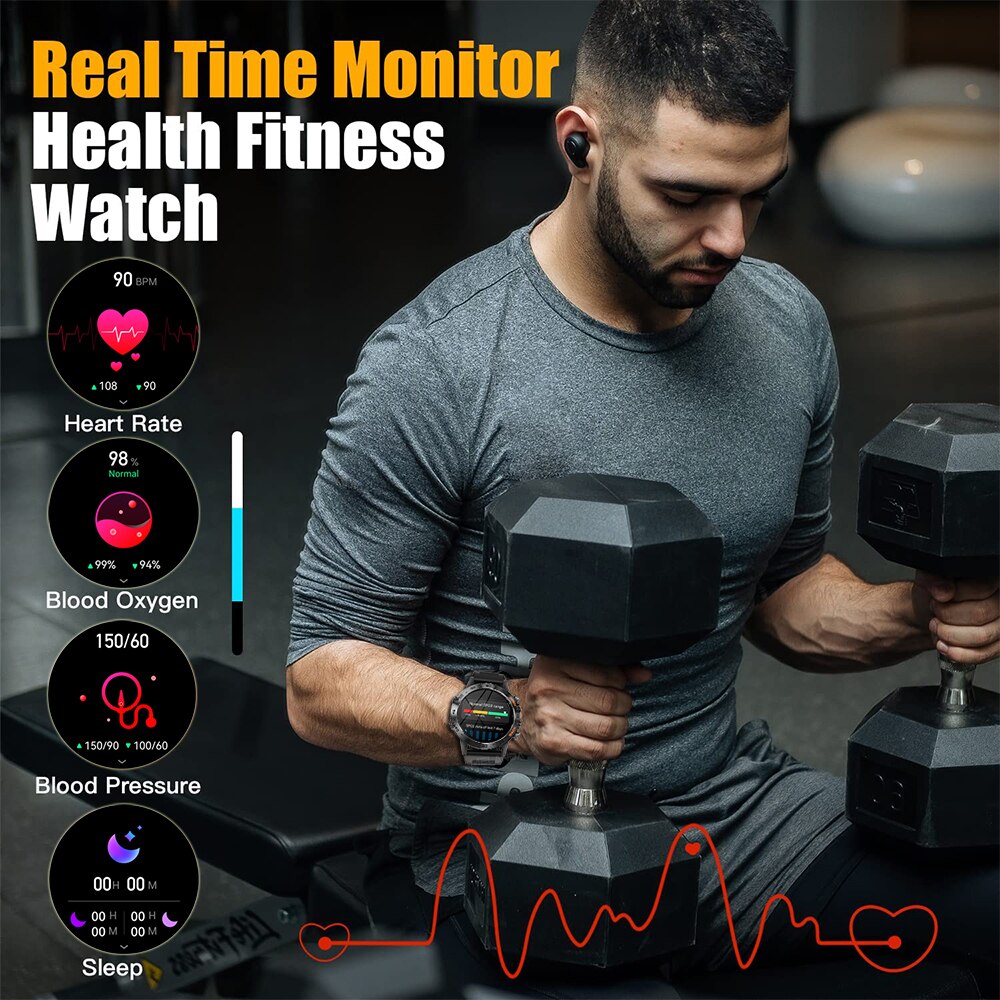 MEVADEN 스틸 1.39인치 남성용 고급 스마트워치 - Smartwatch Health Watches 리뷰 및 가격