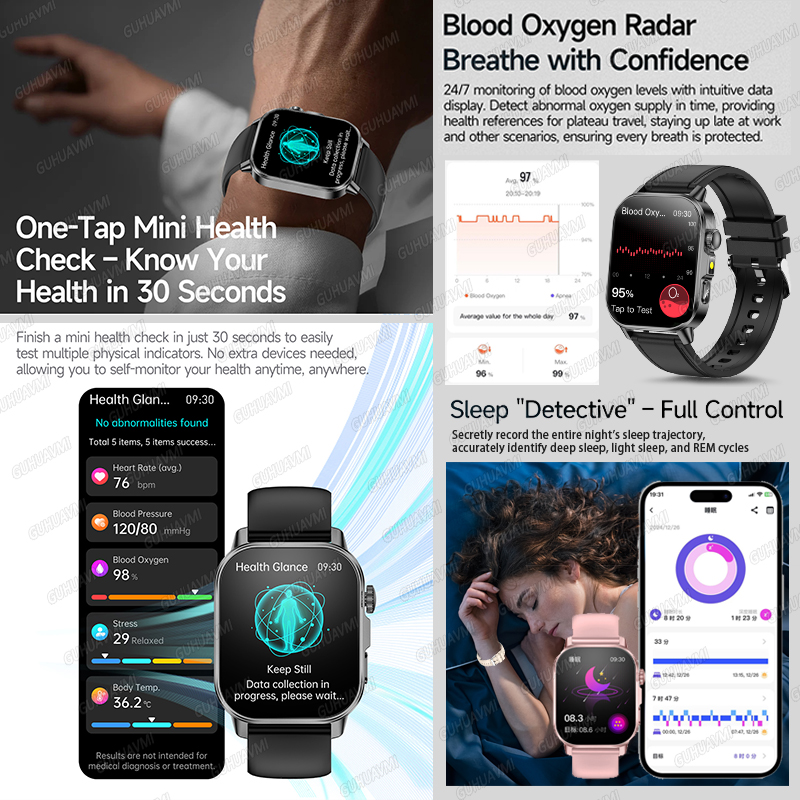 GUHUAVMI 2026 새로운 정밀 건강 관리 스마트 - Smartwatch Health Watches 리뷰 및 가격