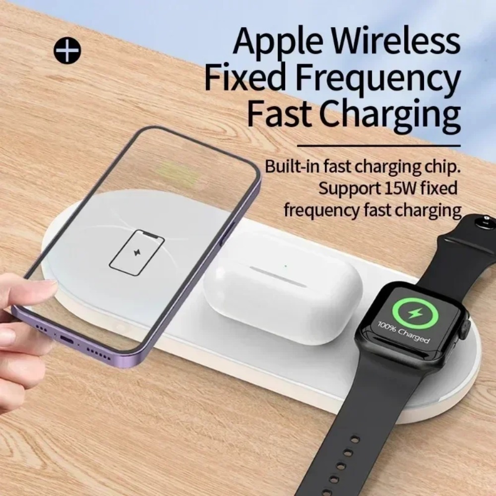 3-in-1 무선 충전 패드 고속 충전 도크 스테이션  - Smartwatch Watches For Iphone 리뷰 및 가격