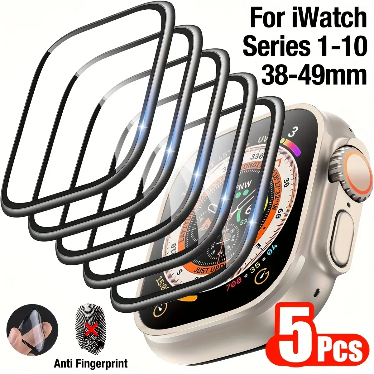 1-5개 애플 워치 울트라 3-2 49mm 41-45m - Smart Watch Screen Protector 리뷰 및 가격