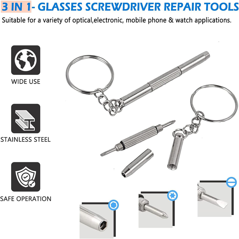 미니 핸드 안경 스크루 드라이버 3-in-1 안경 수리 - Watchmaker Screwdriver 리뷰 및 가격